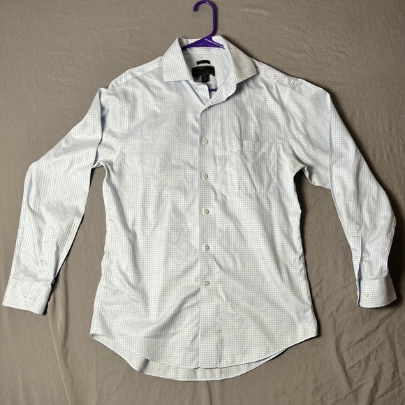 Jos. A. Bank Other - Jos. A. Bank Button-Down Mens 16-34‎ Reserve Slim Fit Light Blue Check EUC